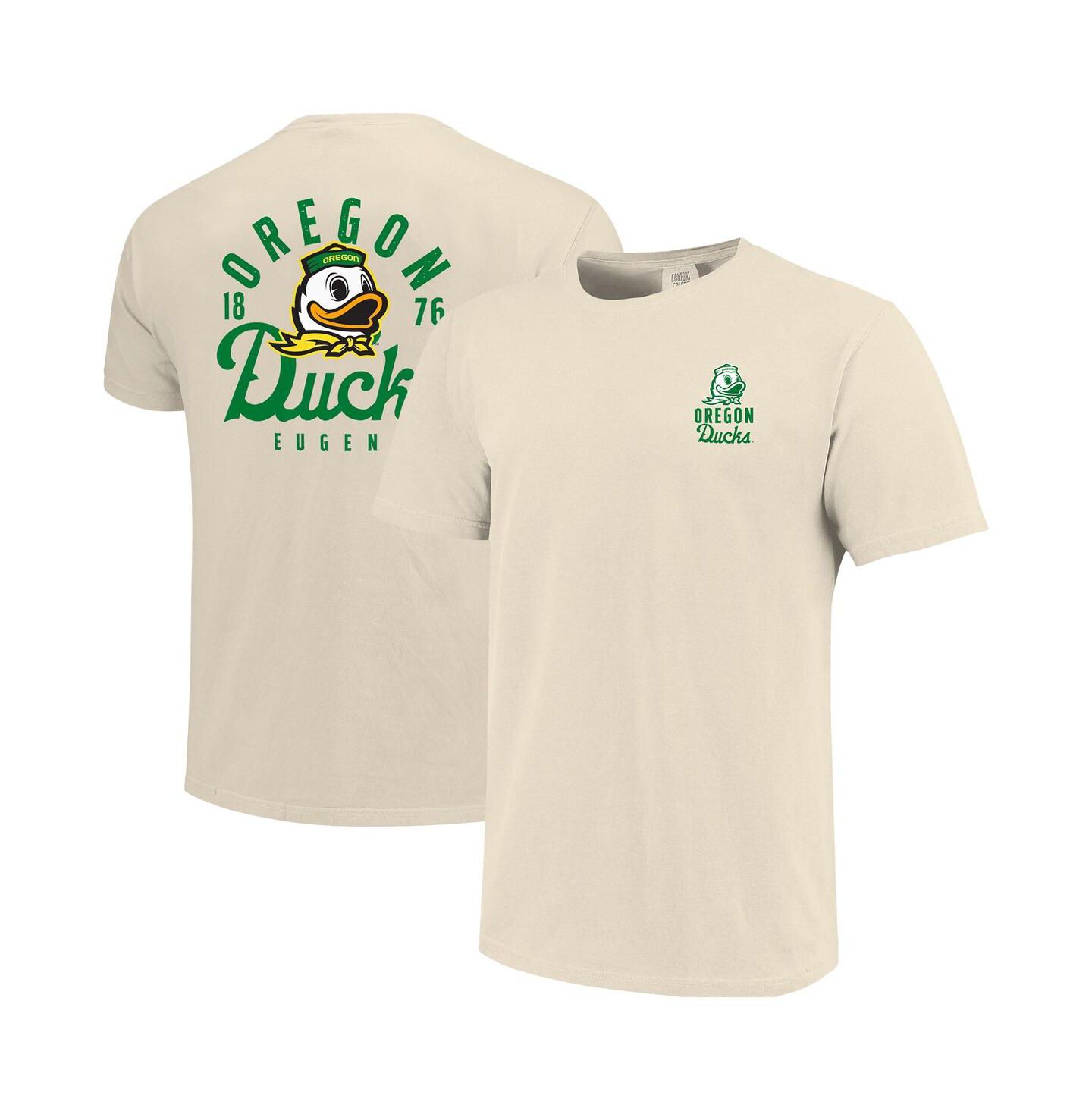 Мужская футболка Image One Cream Oregon Ducks Comfort Colors Mascot Overlay — фото 1