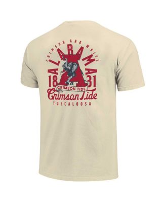 Men's Cream Alabama Crimson Tide Comfort Colors Mascot Overlay T-Shirt