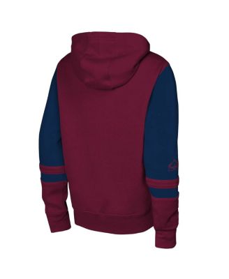 Big Boys and Girls Burgundy Colorado Avalanche Face Off Full-Zip Hoodie
