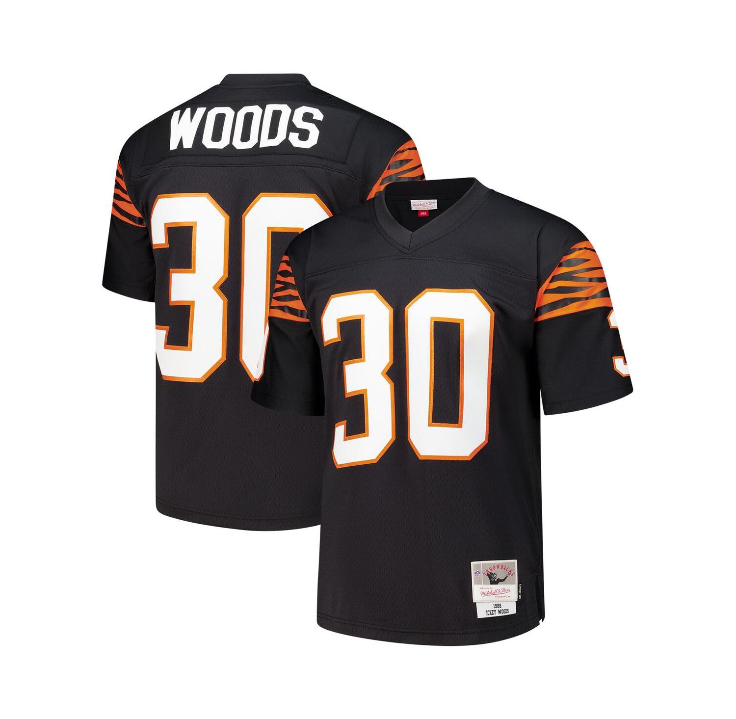 Men's Ickey Woods Black Cincinnati Bengals 1988 Legacy Replica Jersey