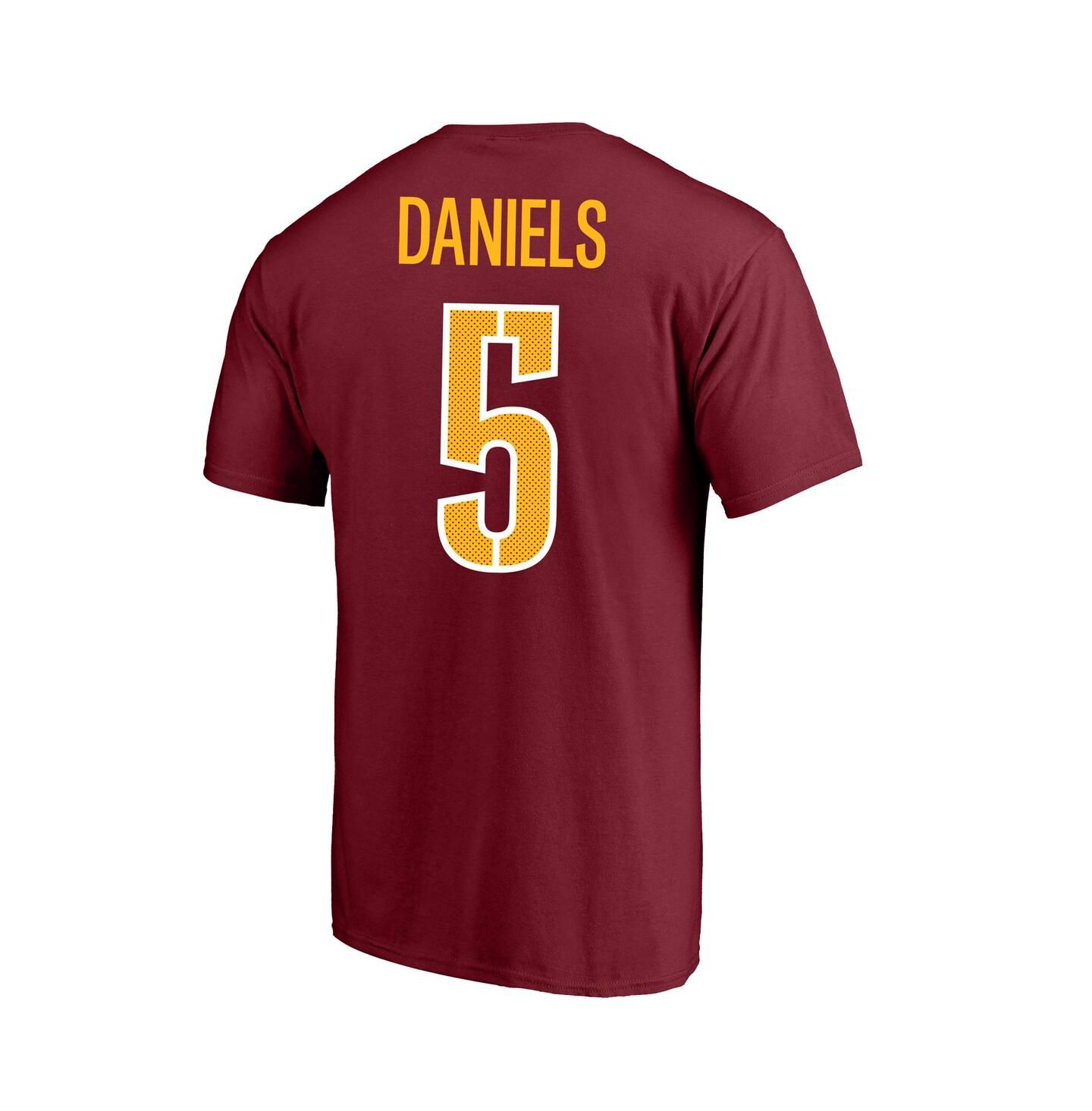 Мужская футболка Fanatics Jayden Daniels Burgundy Washington Commanders Big & Tall Player Name & Number — фото 2