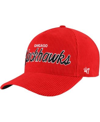 Men's Red Chicago Blackhawks Crosstown Corduroy Hitch Adjustable Hat