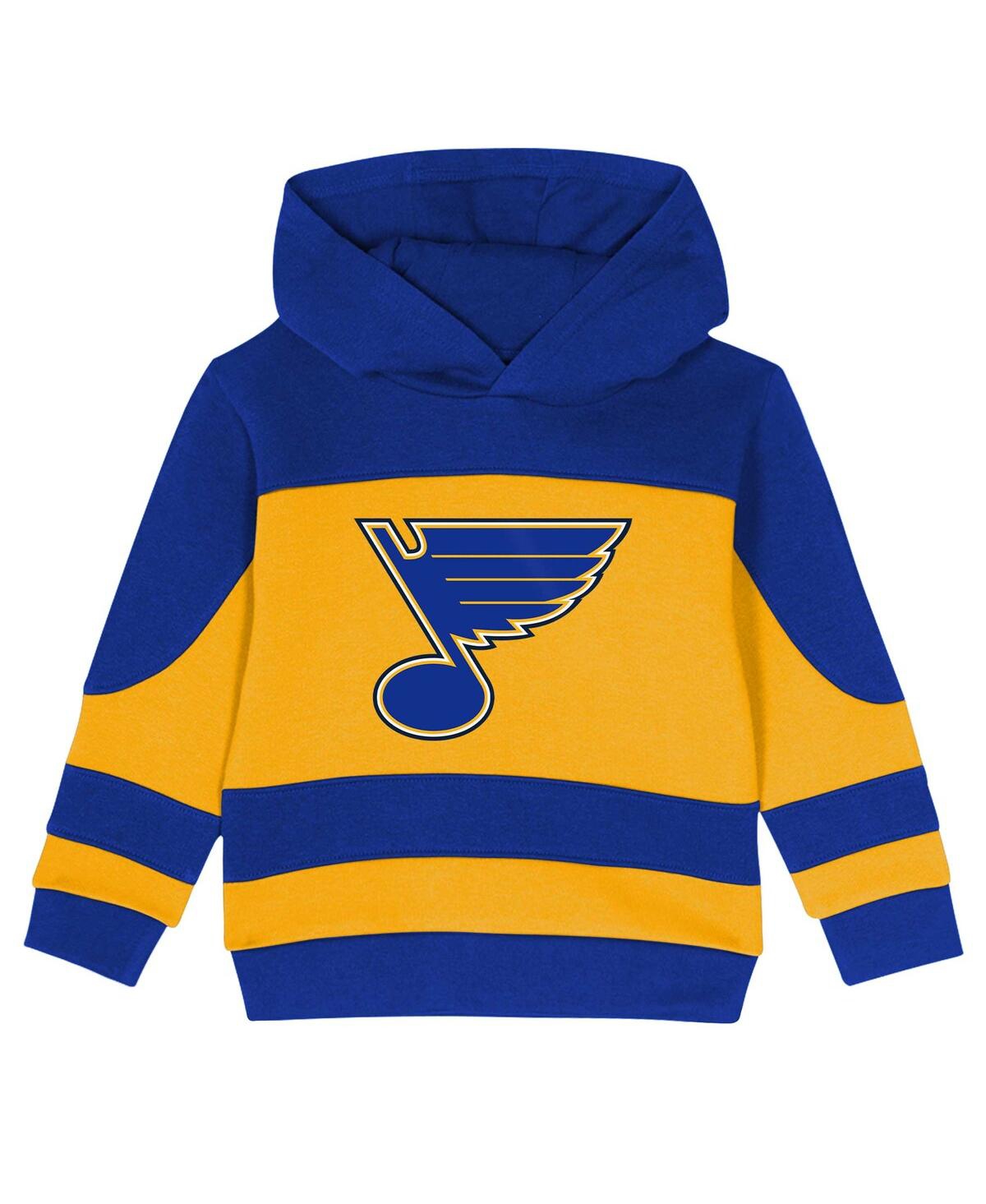Outerstuff Toddler Blue/gold St. Louis Blues Puck Hero Fleece Hoodie And Sweatpants Set In Blue,gold