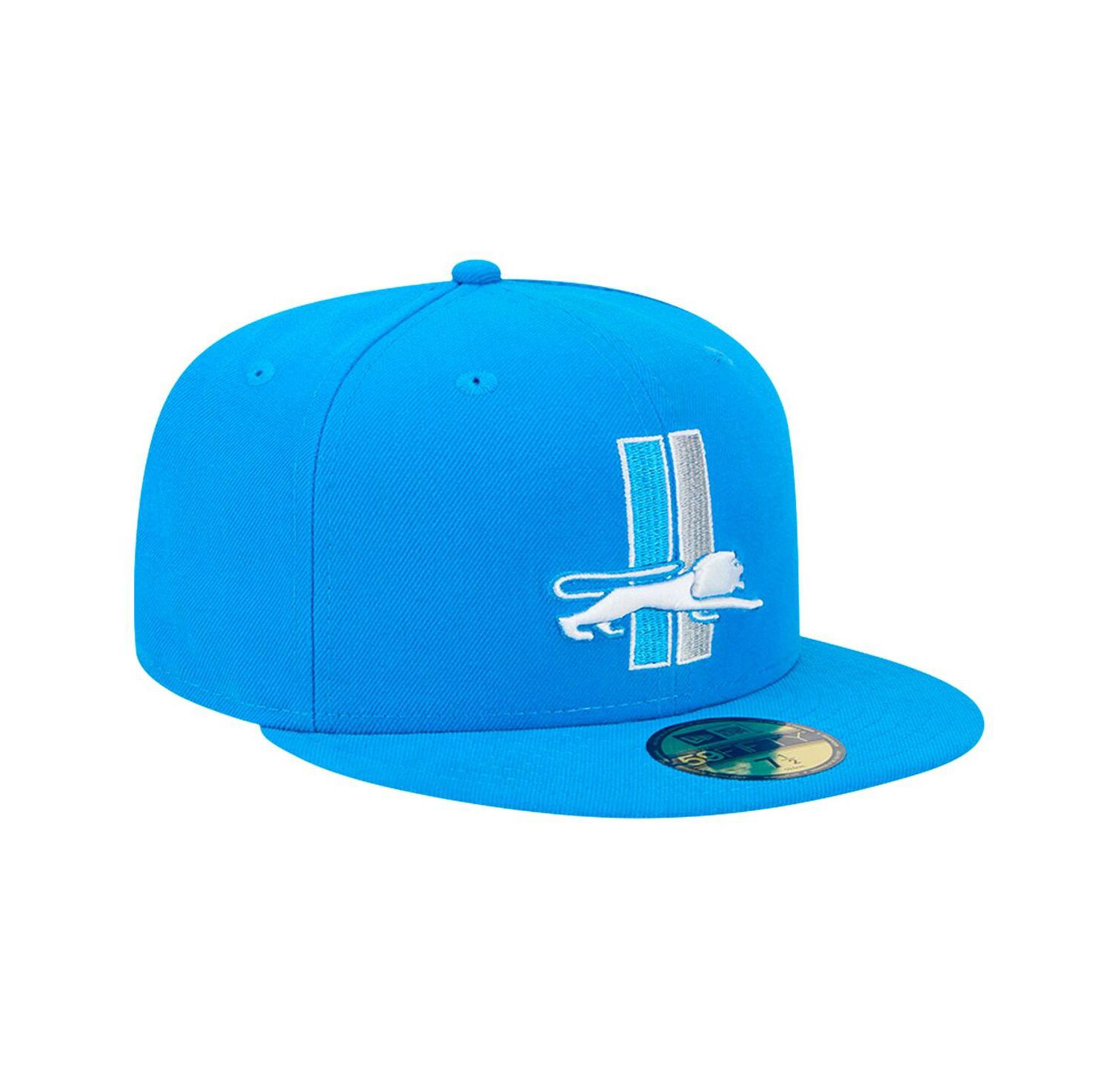Men's Blue Detroit Lions Omaha Throwback 59FIFTY Fitted Hat