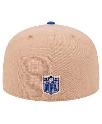 Men's Tan, Royal Buffalo Bills Logo Main 59FIFTY Fitted Hat