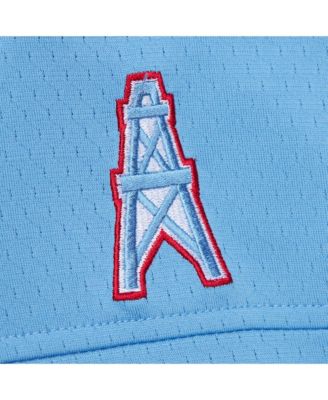 Men's Warren Moon Light Blue Houston Oilers Player Name Number Hoodie Legacy Jersey