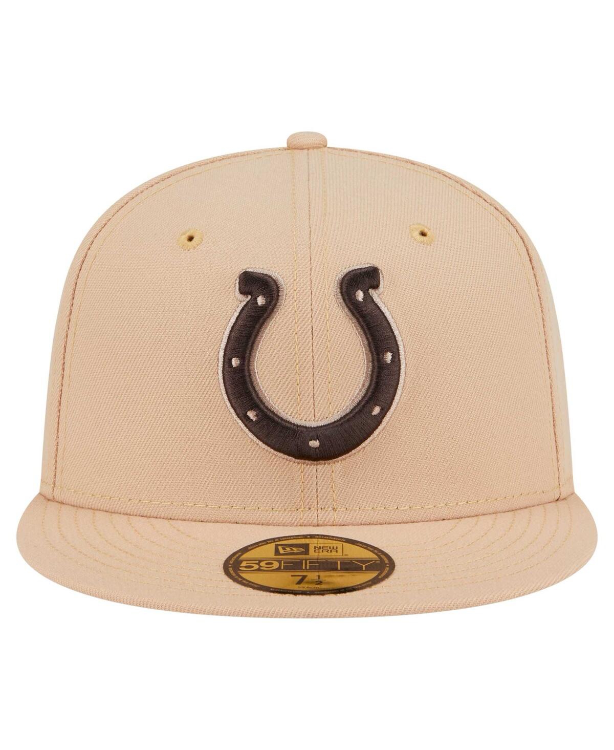 New Era Men's Tan Indianapolis Colts Candied Pecan 59FIFTY Fitted Hat