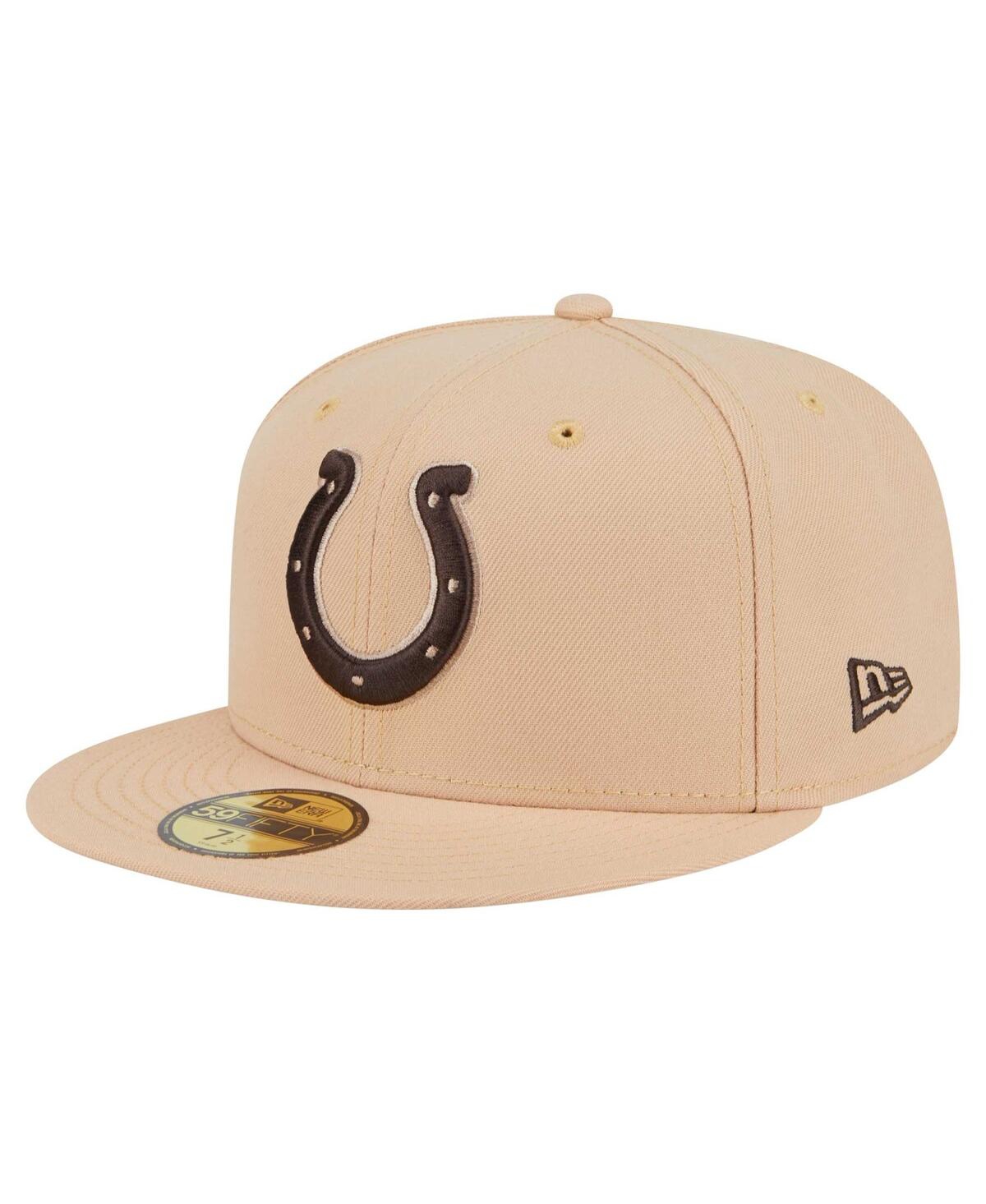 New Era Men's Tan Indianapolis Colts Candied Pecan 59FIFTY Fitted Hat