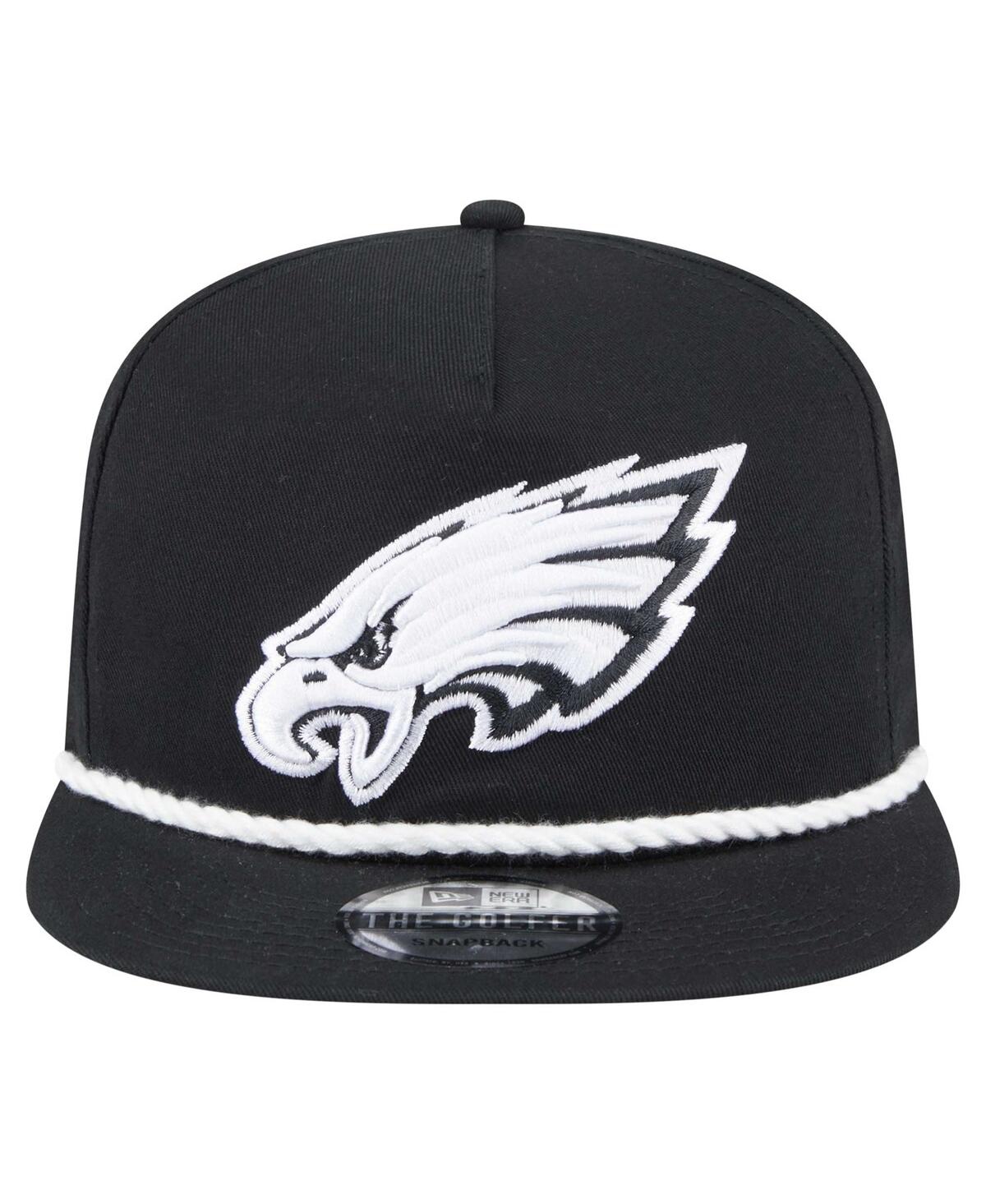 New Era Men's Black Philadelphia Eagles B-Dub Golfer Snapback Hat