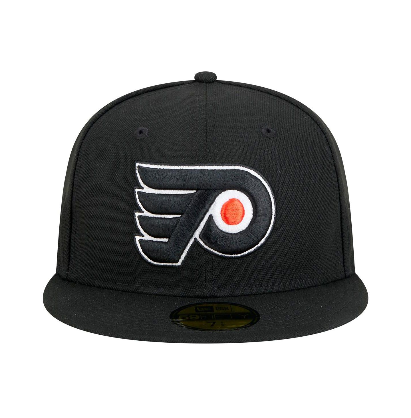 Мужская кепка New Era Black Philadelphia Flyers Core 59FIFTY Fitted Hat — фото 3