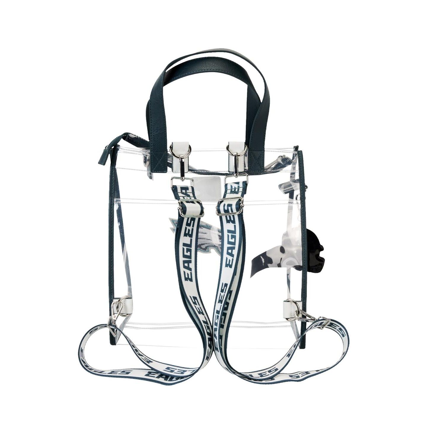 Рюкзак Loungefly Philadelphia Eagles Clear Convertible Tote Bag — фото 5