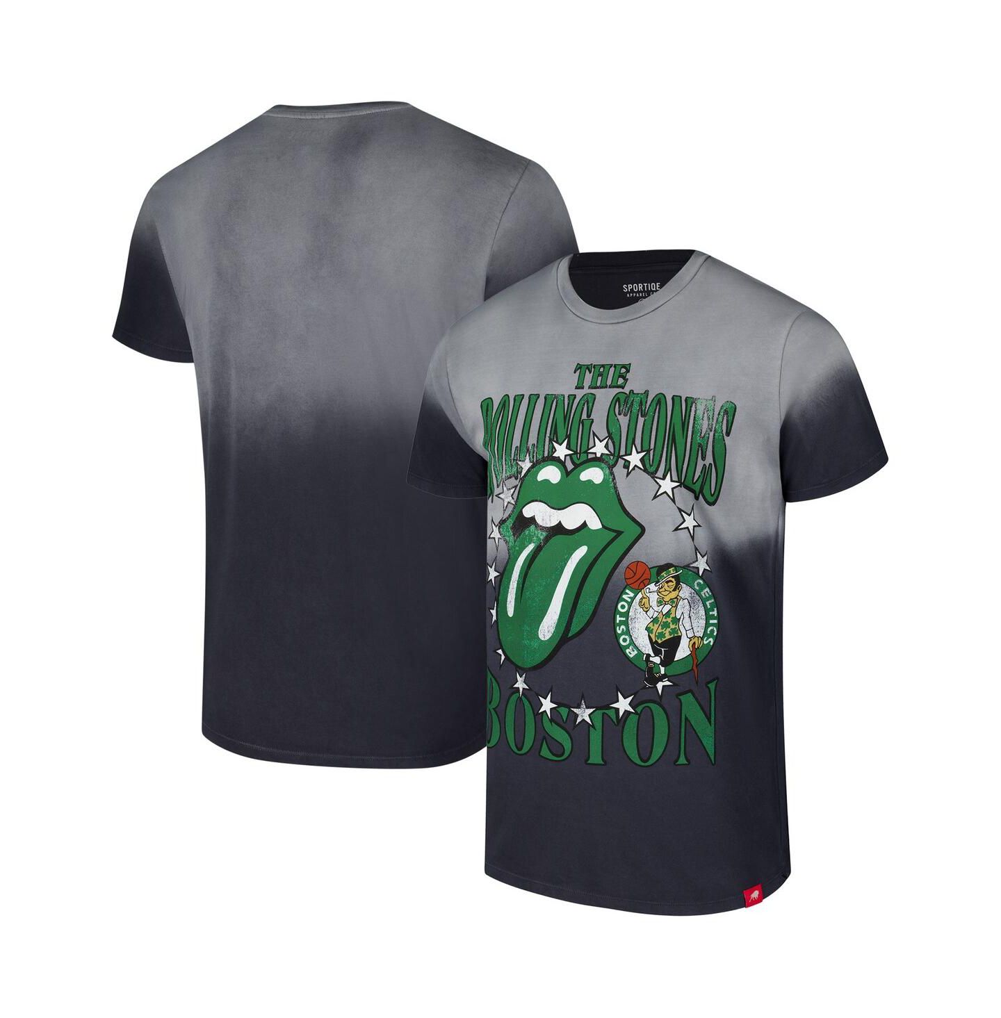 Футболка Sportiqe Gray Rolling Stones x Boston Celtics Bingham Collab — фото 1