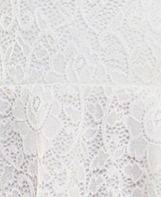 Juniors' Lace Fit & Flare Dress