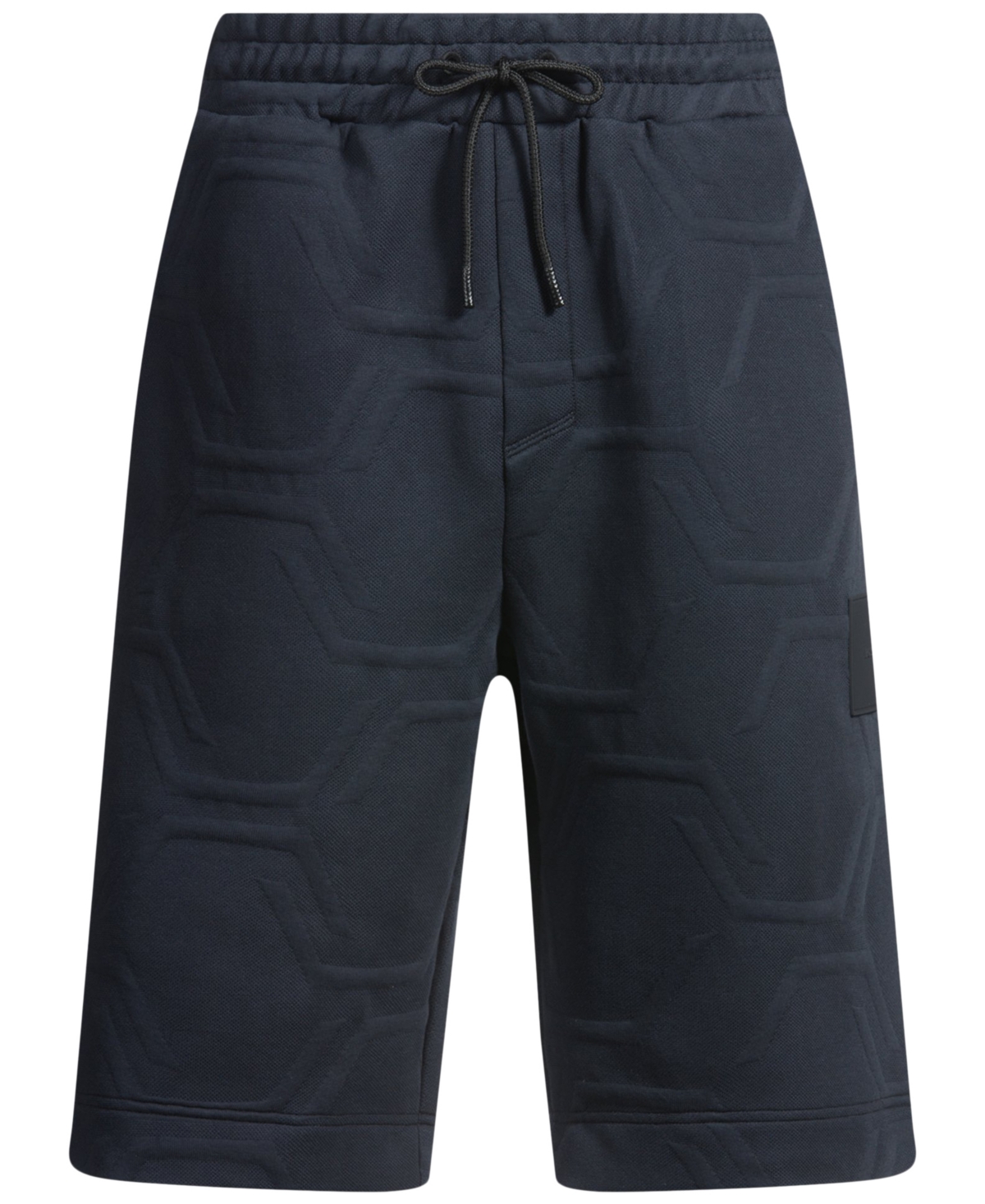 Hugo Boss Boss By  Men's Hexagonal Quilting Relaxed-fit Shorts In Dark Blue