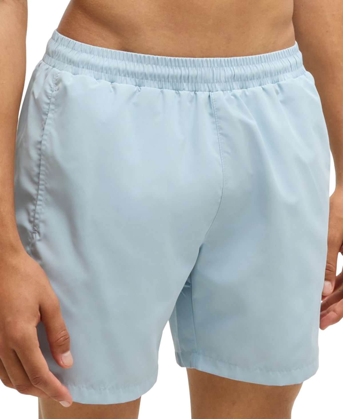 Boss by Hugo Boss Men's Logo Print Swim Shorts - Light Blue