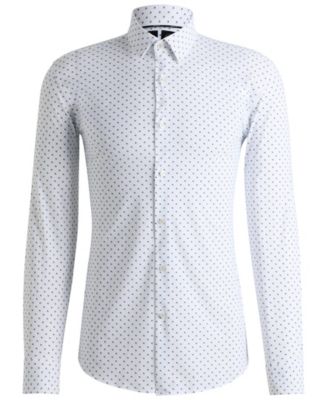 Men's Slim-Fit Geometric Print Performance Shirt