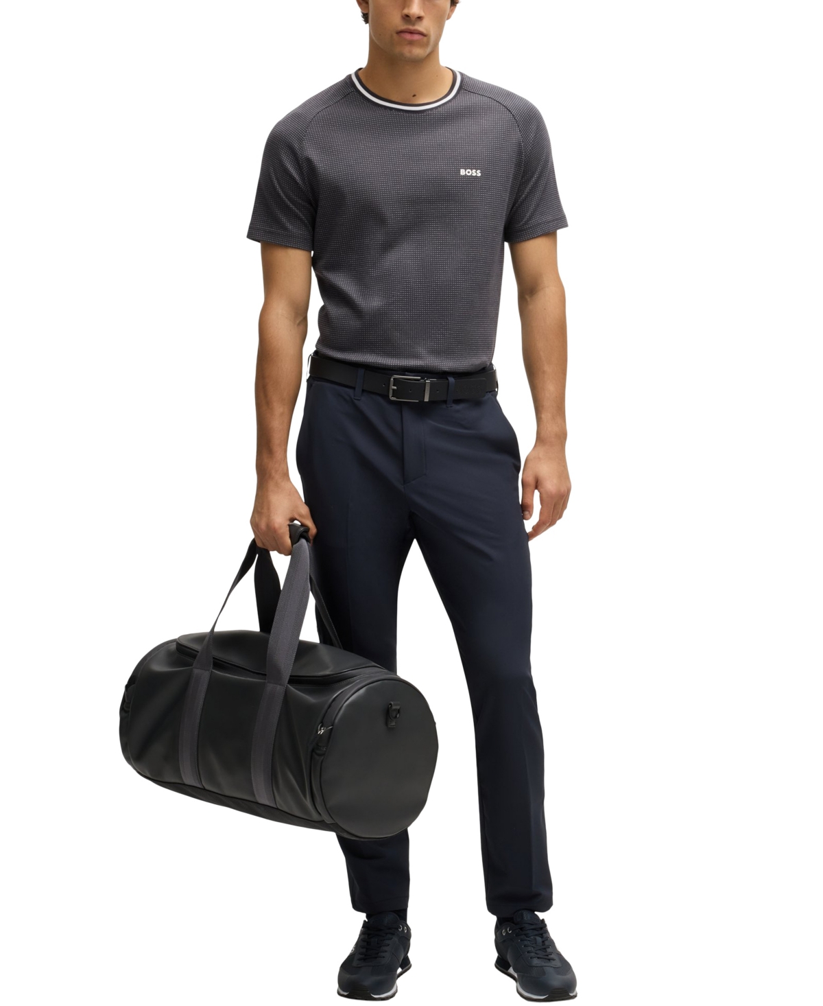 Hugo Boss Boss By  Men's Logo Detail Relaxed Fit T-shirt In Dark Blue