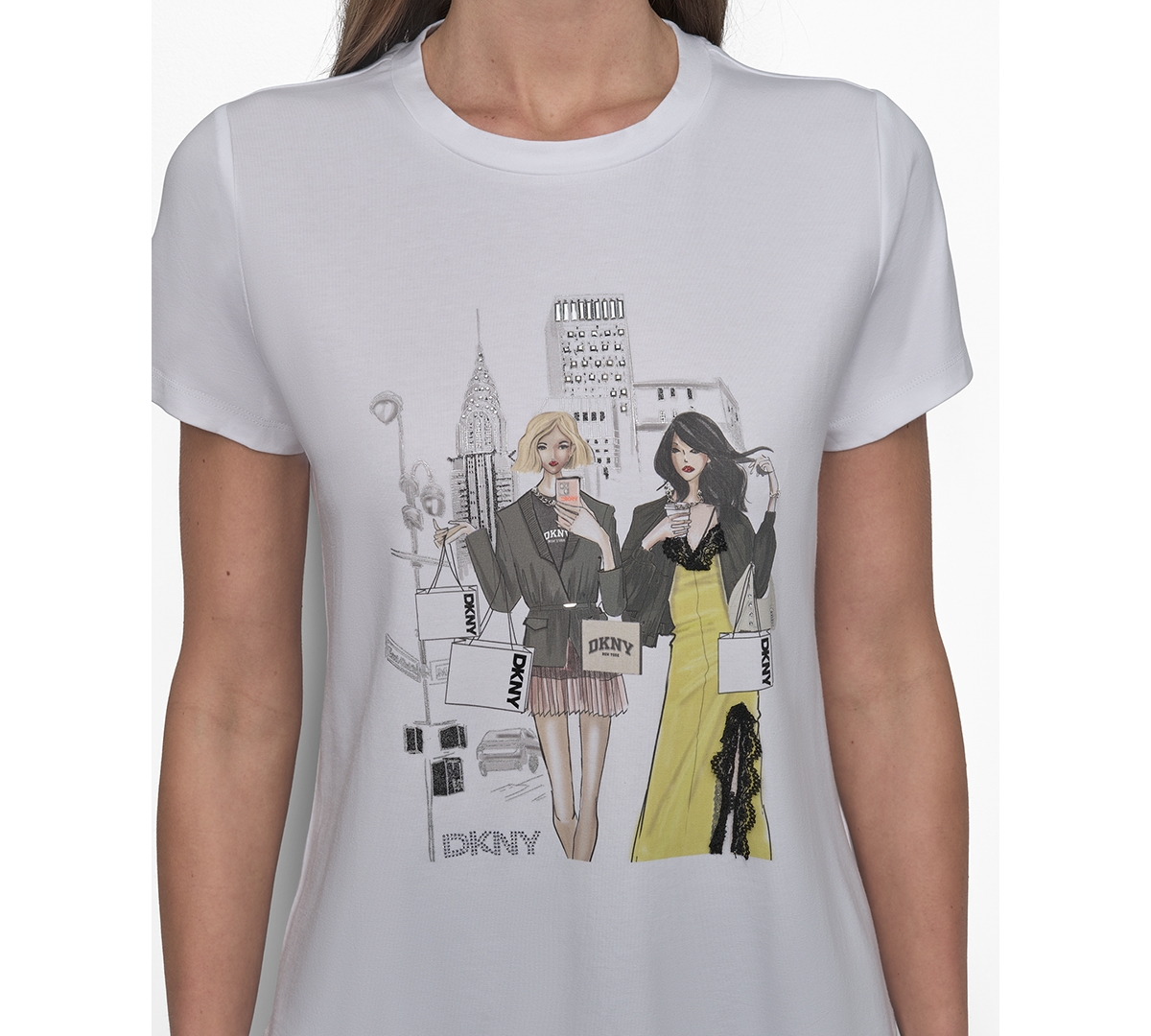 DKNY WOMEN'S SHORT-SLEEVE GRAPHIC T-SHIRT 