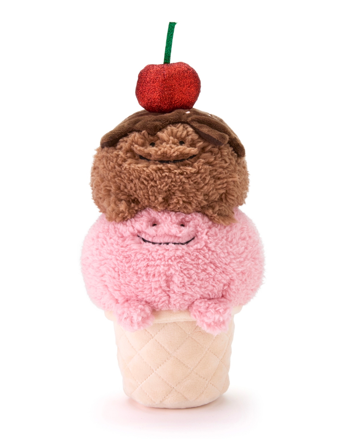 Geoffrey's Toy Box Dessert Ice Cream Cone Plush Toy In Pink,brown