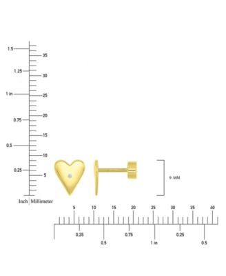 Pav&eacute; Heart Stud Earrings in 14k Gold-Plated Sterling Silver