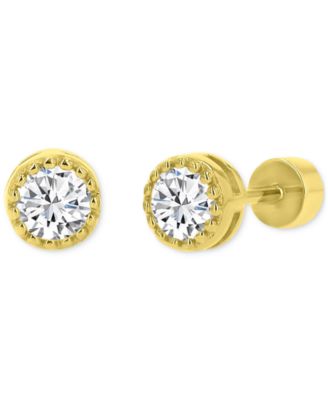 Cubic Zirconia Stud Earrings (3/8 ct. t.w.) in 14k Gold-Plated Sterling Silver