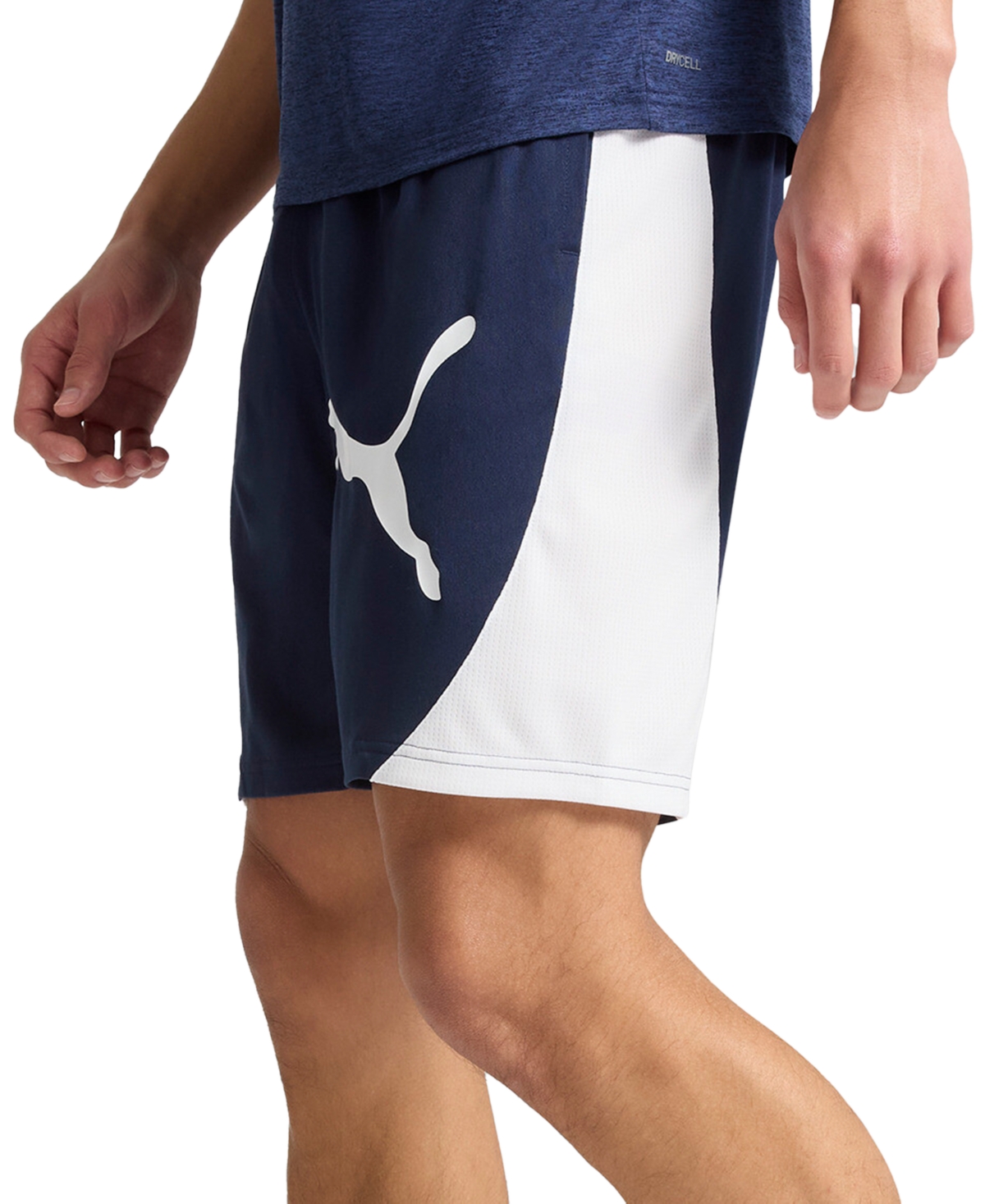 Puma Men's Tad Tech Knit Logo Shorts In Blue