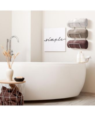 Set of 4 Wall-Mount Towel Rack - Great for Organizing Rolled Bath Towels, Washcloths, Linens (Holds 12