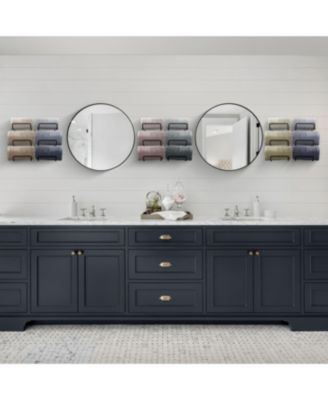 Set of 4 Wall-Mount Towel Rack - Great for Organizing Rolled Bath Towels, Washcloths, Linens (Holds 12