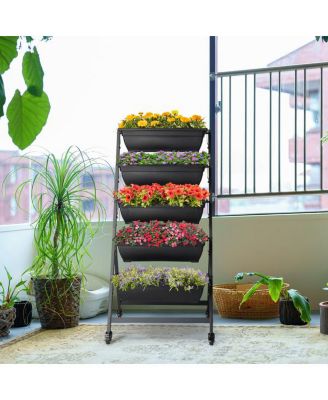5-Tier Vertical Garden Bed for Space-Saving and Efficient Plant Growth