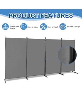 Carbon Steel Frame Foldable Screen for Privacy and Versatile Room Partition