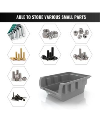 Garage Organizer Bins, 30PC Wall Mount Storage Small Parts Bins With Peg Board And Install Screws, Store Your Nuts, Bolts, Screws, Nails, Beads