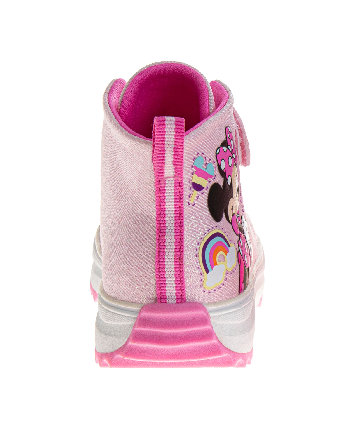 Disney Toddler And Little Kids Minnie Mouse High Top Platform Sneakers In Pink