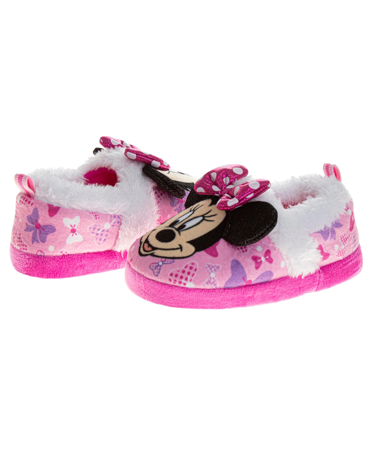 Disney Toddler And Little Girls Minnie Mouse Dual Sizes Slippers In Pink