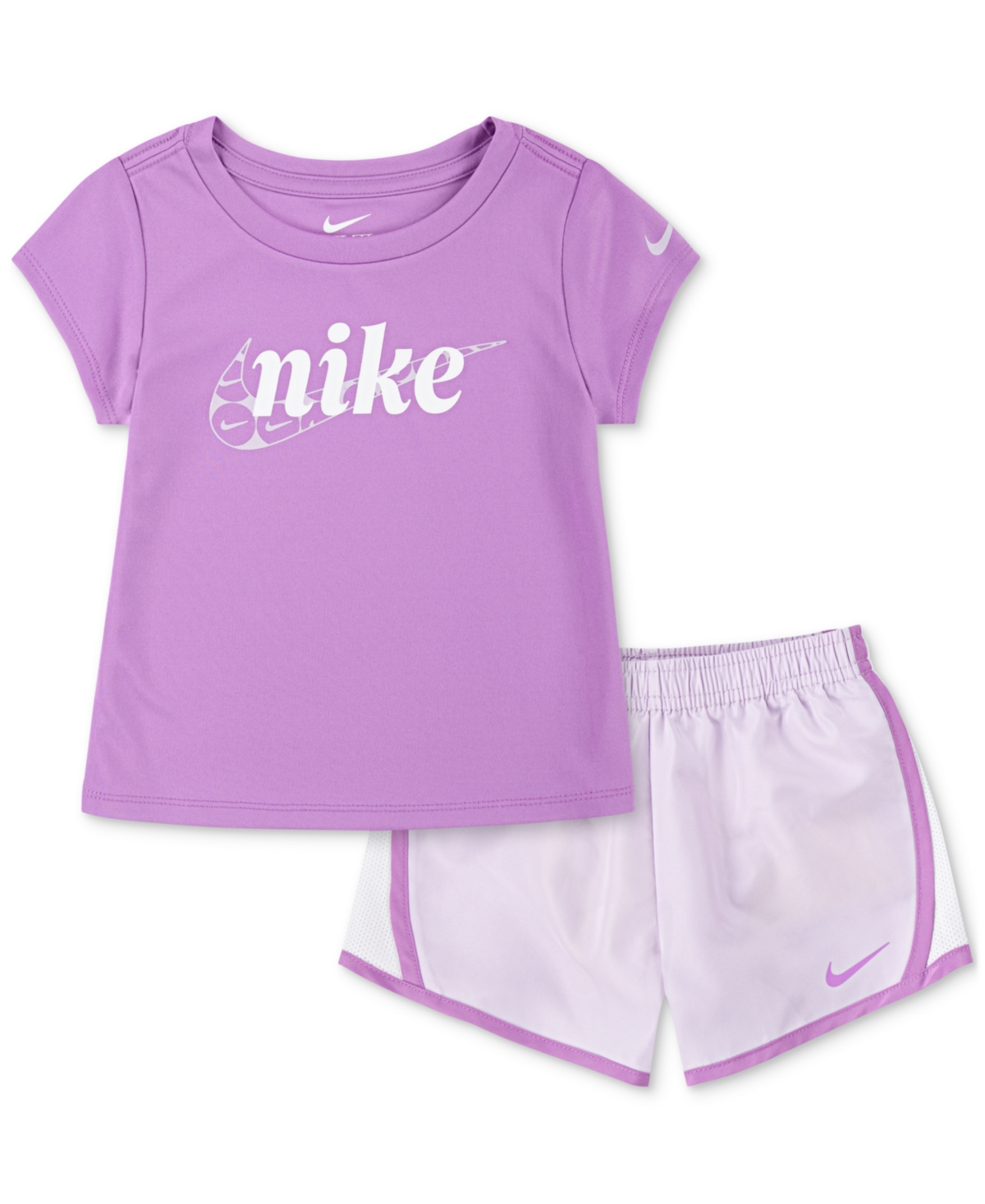 Nike Toddler Girls Essentials Tempo T-shirt & Shorts Set In Nkg Essentials Tempo Set