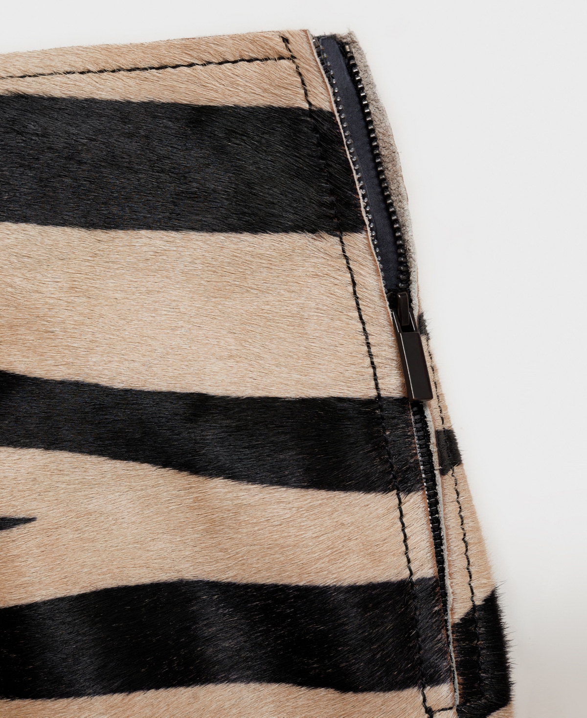 Shop Mango Women's Zebra Skin Skirt In Black