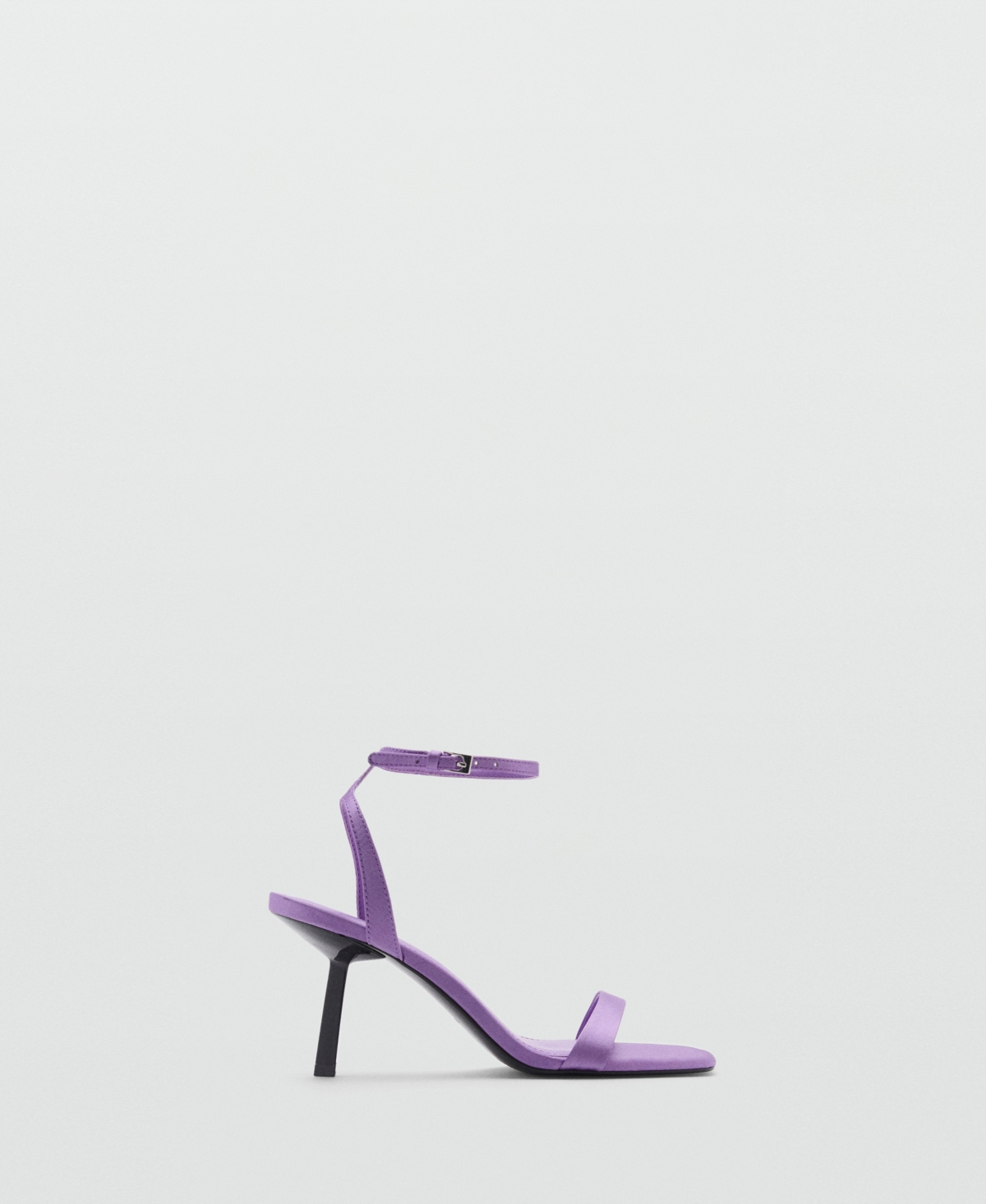 Shop Mango Women's Square Toe Heeled Sandals In Lilac