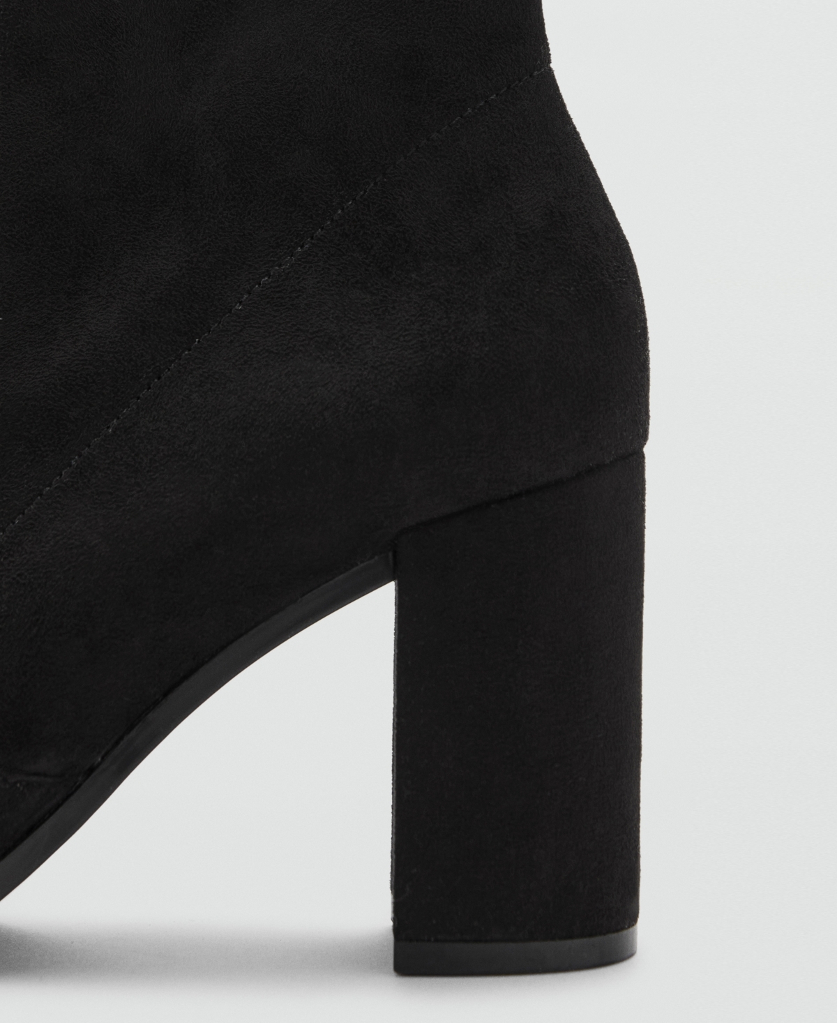 Shop Mango Women's Suede Leather Effect Ankle Boots In Black