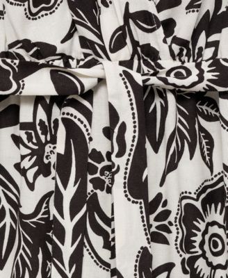 Women's Belt Printed Jumpsuit