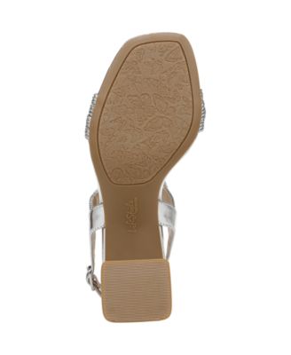 Women's Charnelle Angled Block Heel Square Open Toe Slingback Dress Sandals