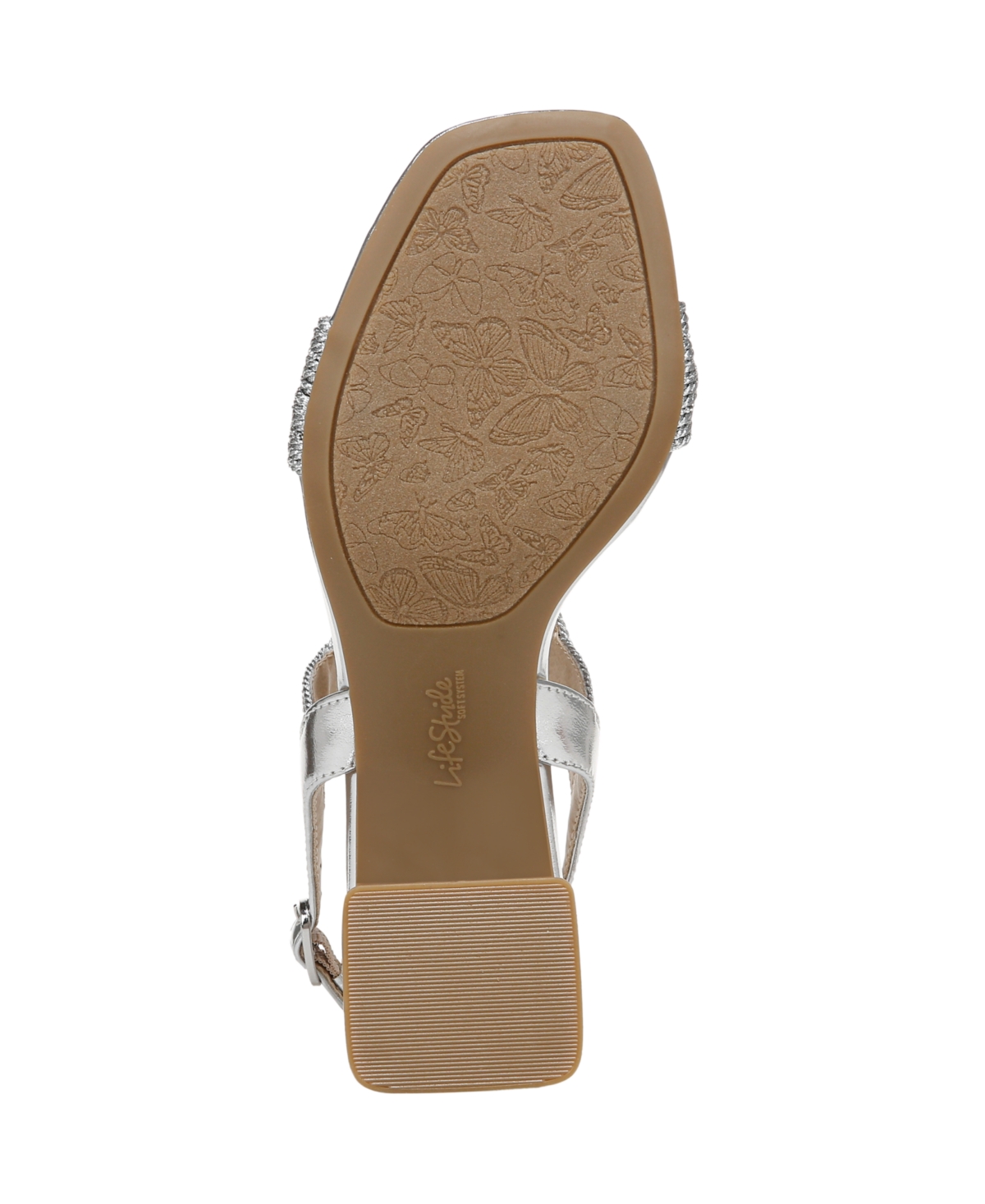 LIFESTRIDE WOMEN'S CHARNELLE ANGLED BLOCK HEEL SQUARE OPEN TOE SLINGBACK DRESS SANDALS 