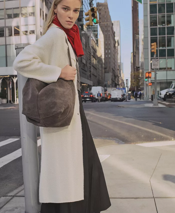 Women's Knitted Long Coat - thumbnail 5