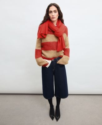 Women's Thick Knit Striped Sweater