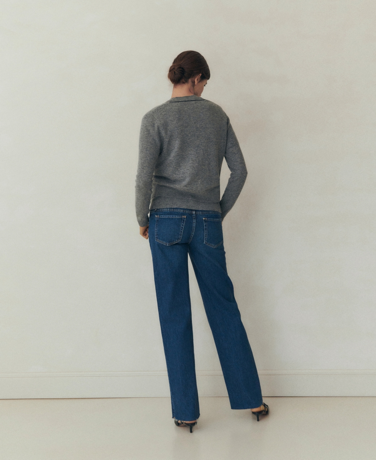 Shop Mango Women's Maternity Wide Leg Jeans In Medium Blue