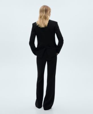 MANGO Women's Wide Leg Suit Pants