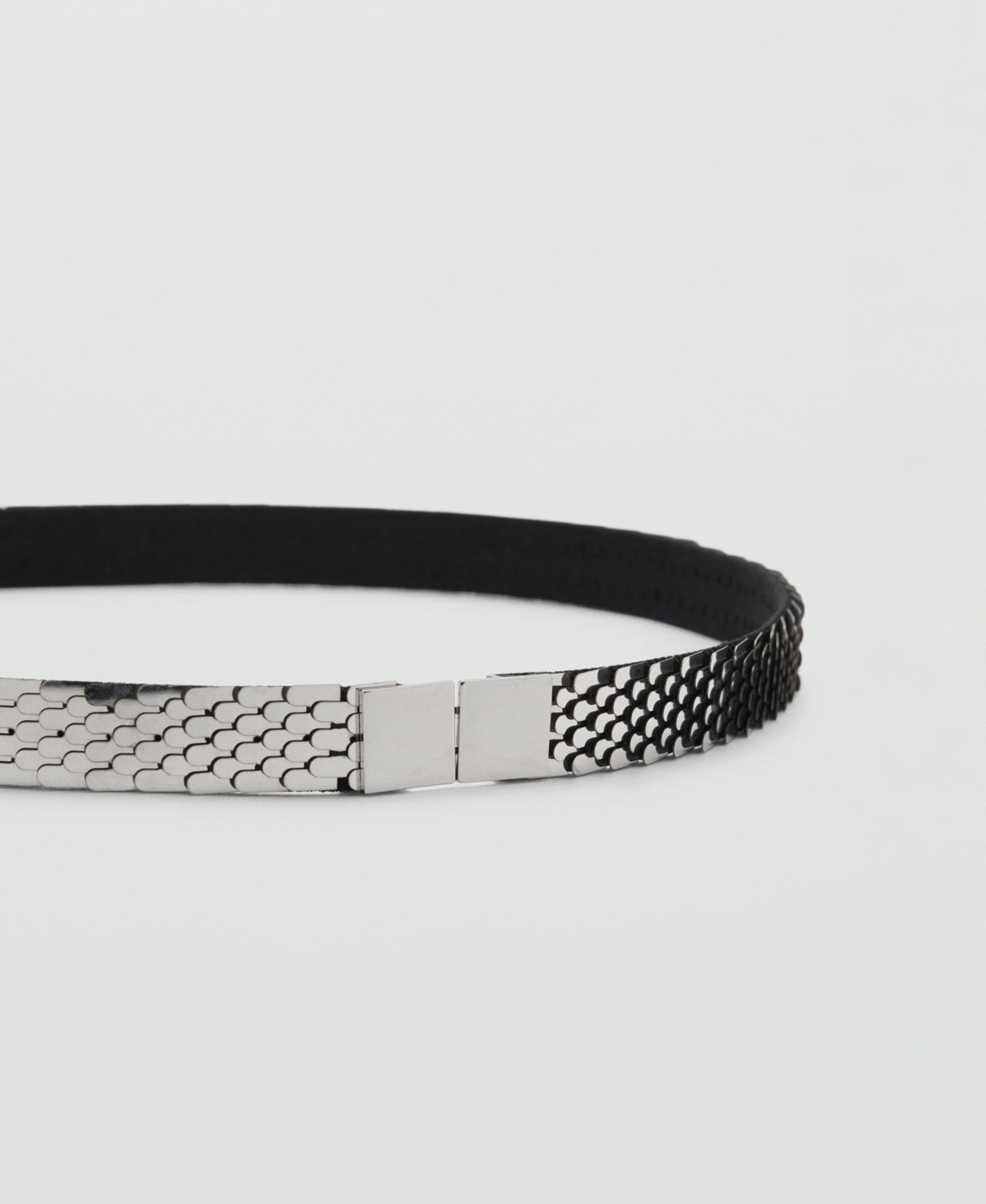MANGO WOMEN'S SKINNY METAL BELT 