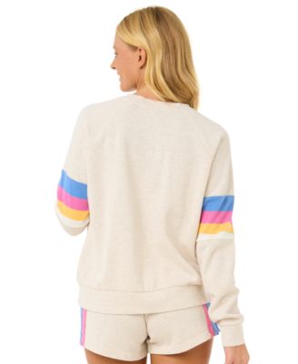 Juniors' Las Dalias Raglan-Sleeve Sweatshirt
