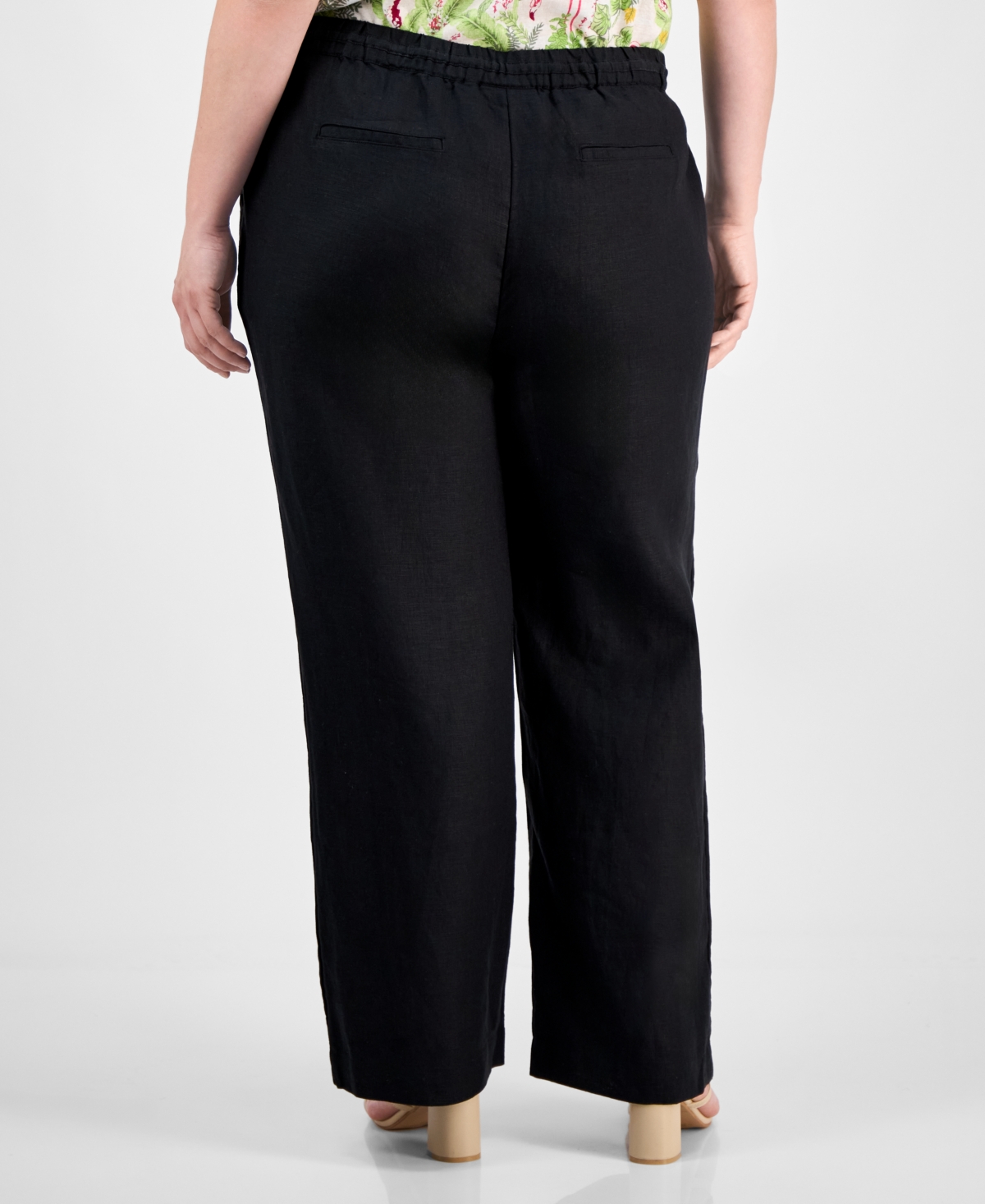 CHARTER CLUB PLUS SIZE 100% LINEN PANTS, EXCLUSIVELY AT MACY'S 