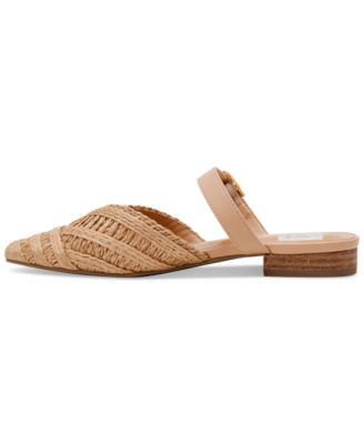 Women's Domain Raffia Woven Flat Pointed Toe Mules