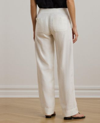 Wide-Leg 100% Linen Pants