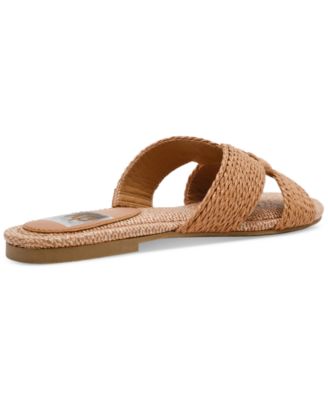 Women's Geeya Raffia Criss Cross Strap Slide Sandals